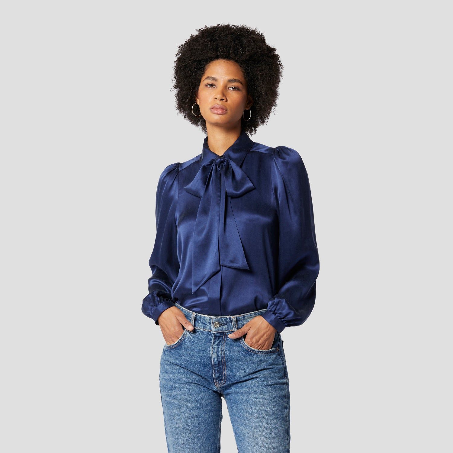 LINNETTA TIE NECK SILK SATIN SHIRT sold by Equipment product image thumbnail 7