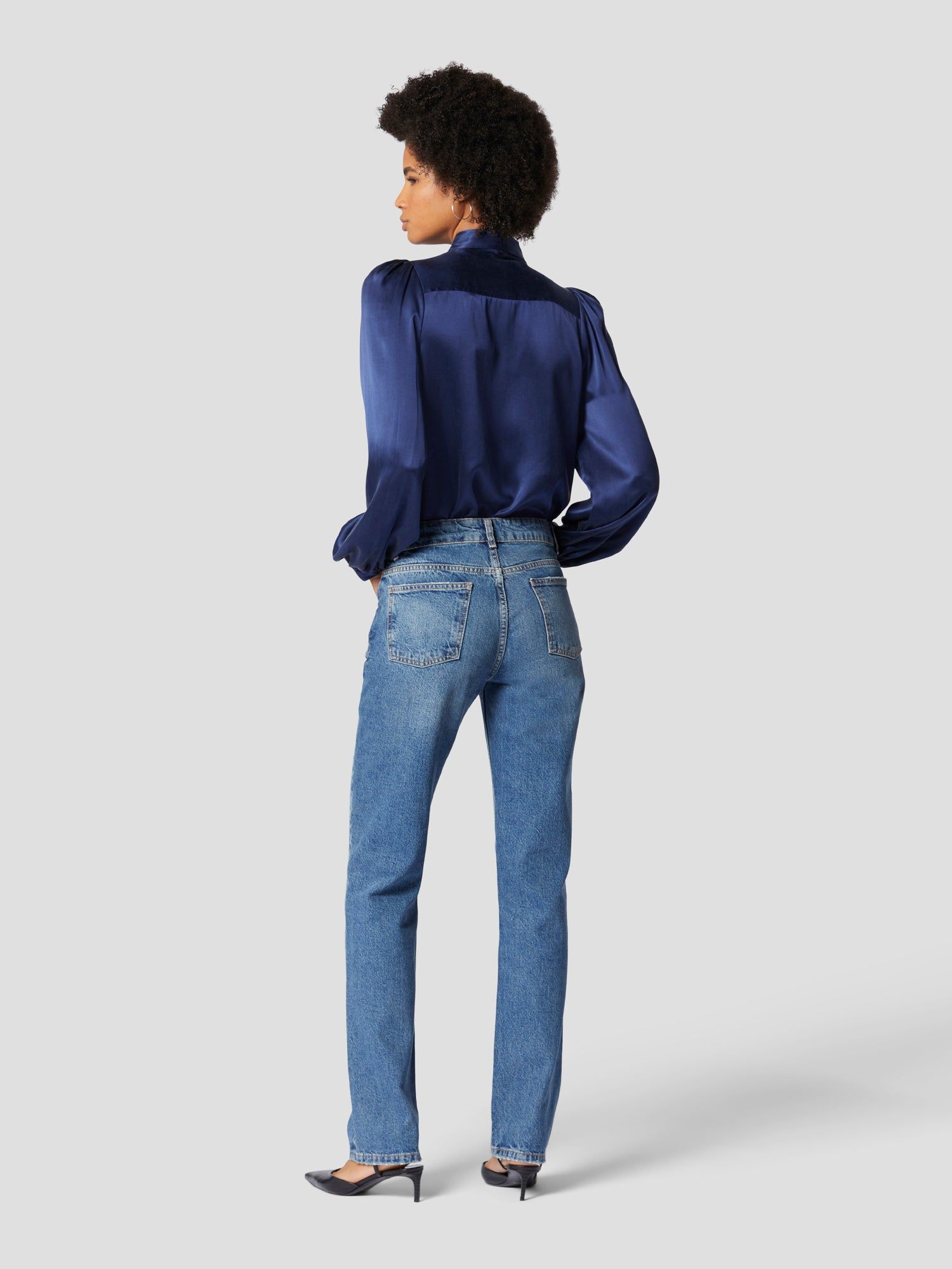 LINNETTA TIE NECK SILK SATIN SHIRT sold by Equipment product image thumbnail 6