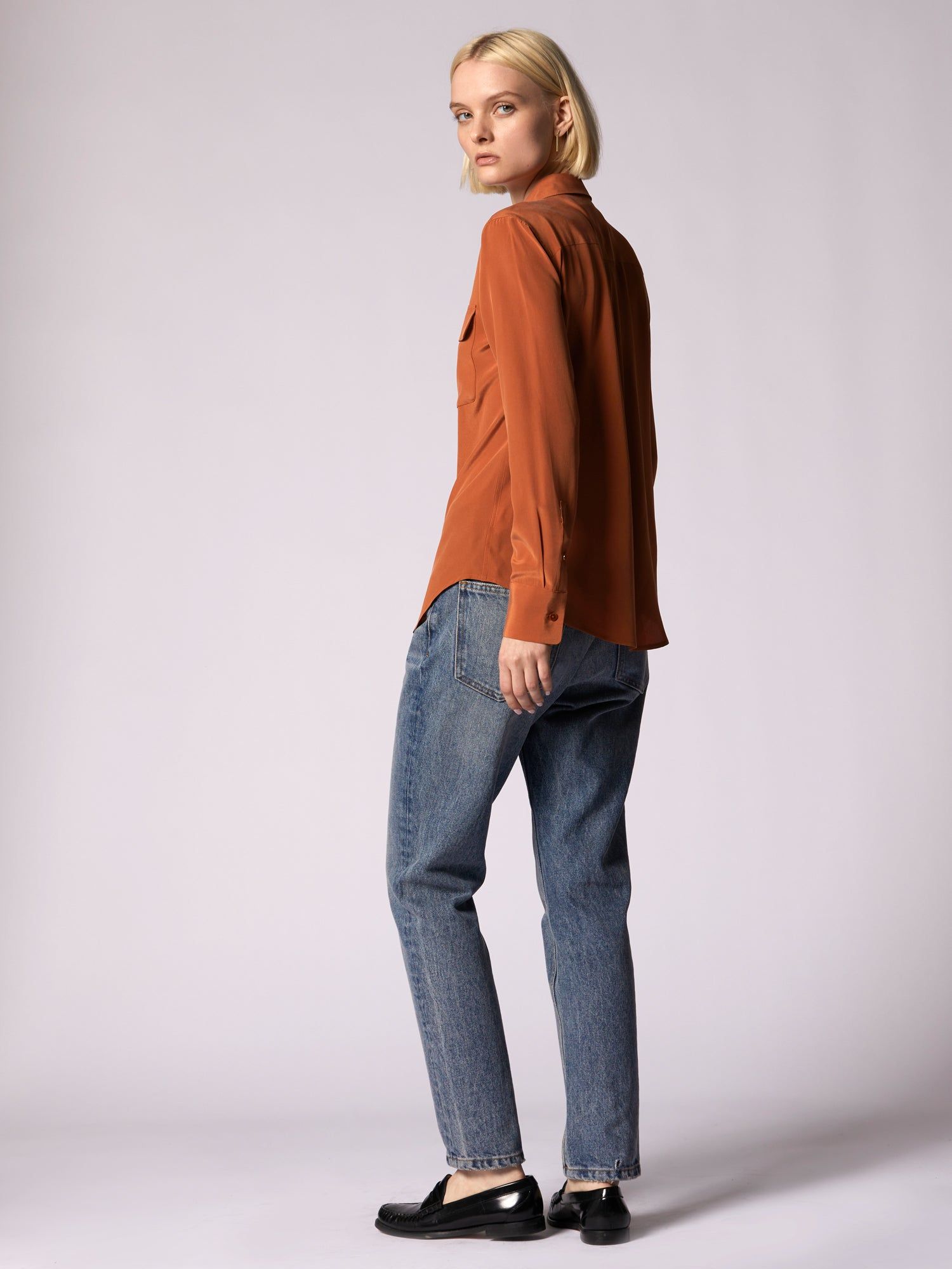 Slim Signature Silk Shirt sold by Equipment product image thumbnail 4