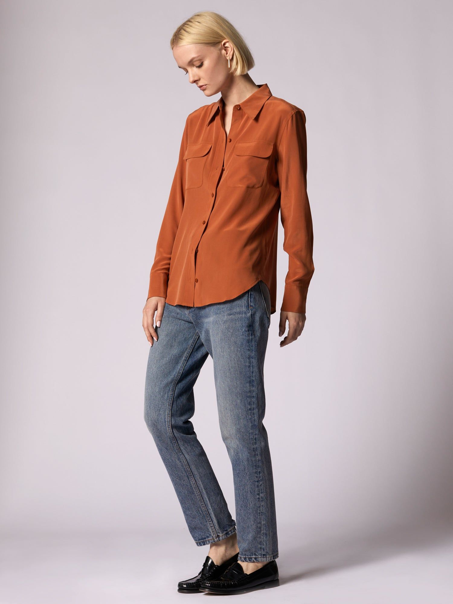 Slim Signature Silk Shirt sold by Equipment product image thumbnail 3