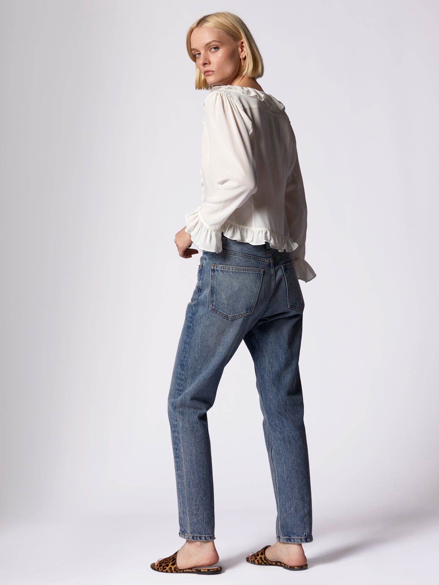 YASMINA LONG SLEEVE SILK TOP sold by Equipment product image thumbnail 4