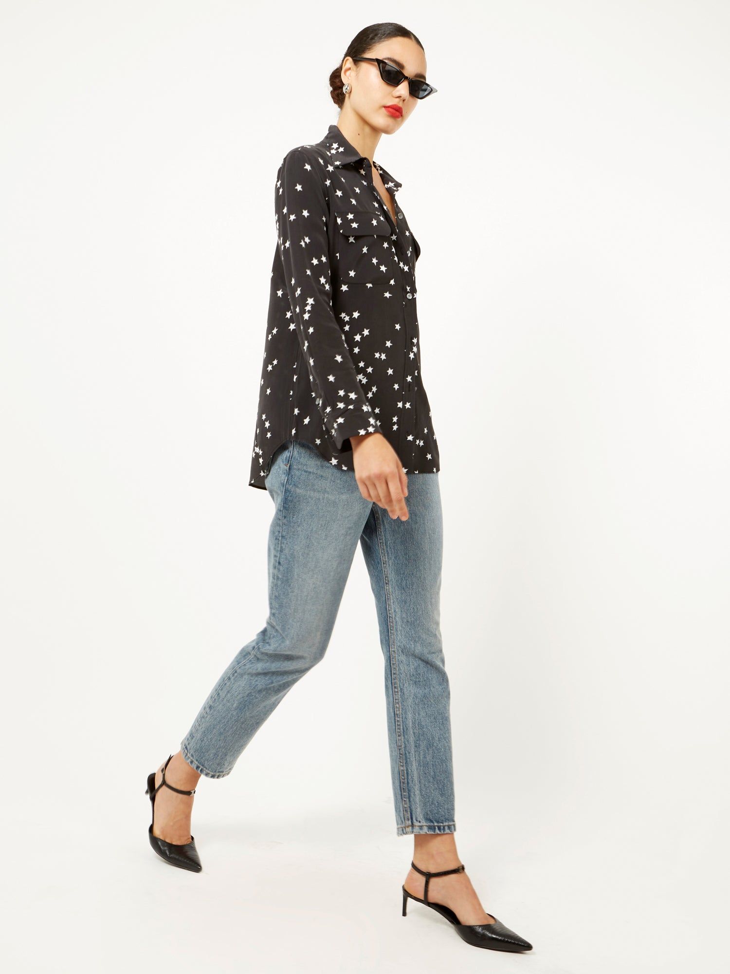 Slim Signature Silk Shirt sold by Equipment product image thumbnail 3