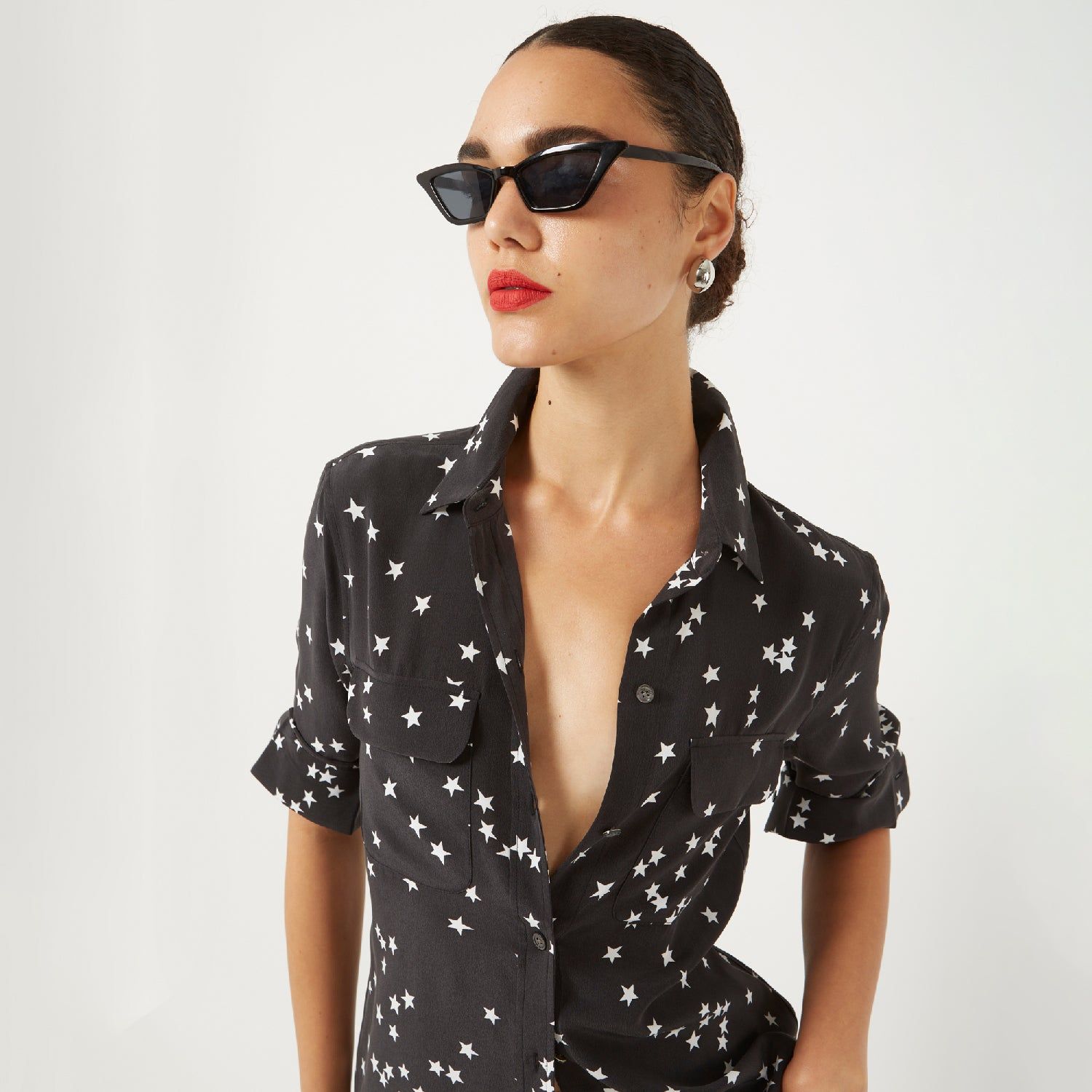 Slim Signature Silk Shirt sold by Equipment