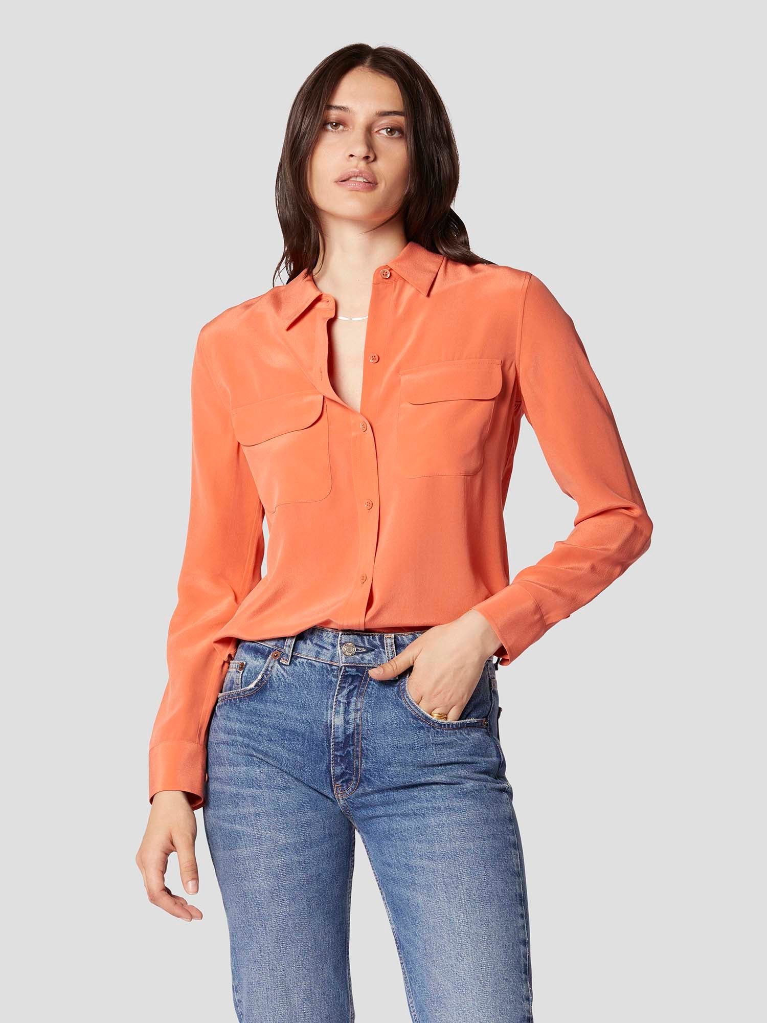 SLIM SIGNATURE SILK SHIRT sold by Equipment product image thumbnail 3