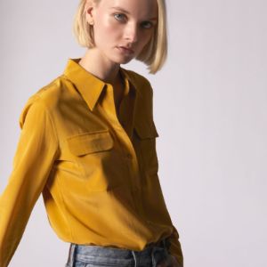 Slim Signature Silk Shirt sold by Equipment