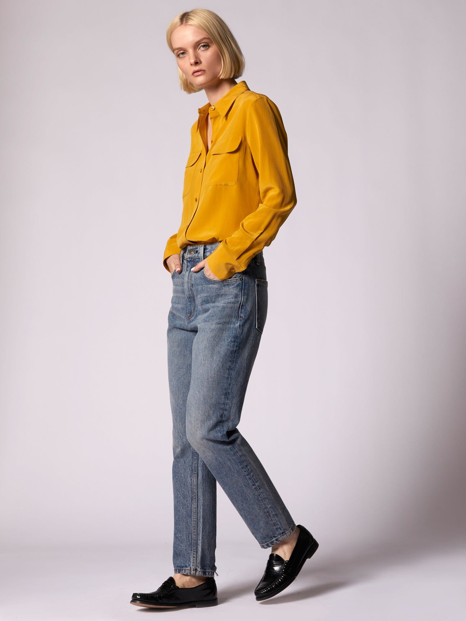 Slim Signature Silk Shirt sold by Equipment product image thumbnail 3