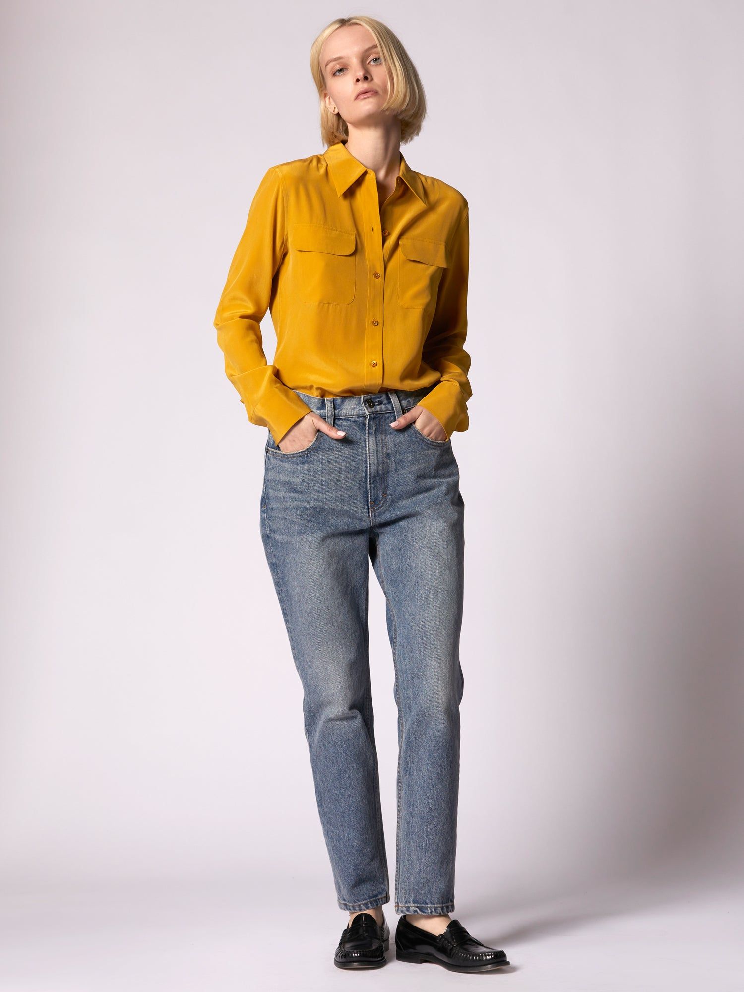 Slim Signature Silk Shirt sold by Equipment product image thumbnail 2