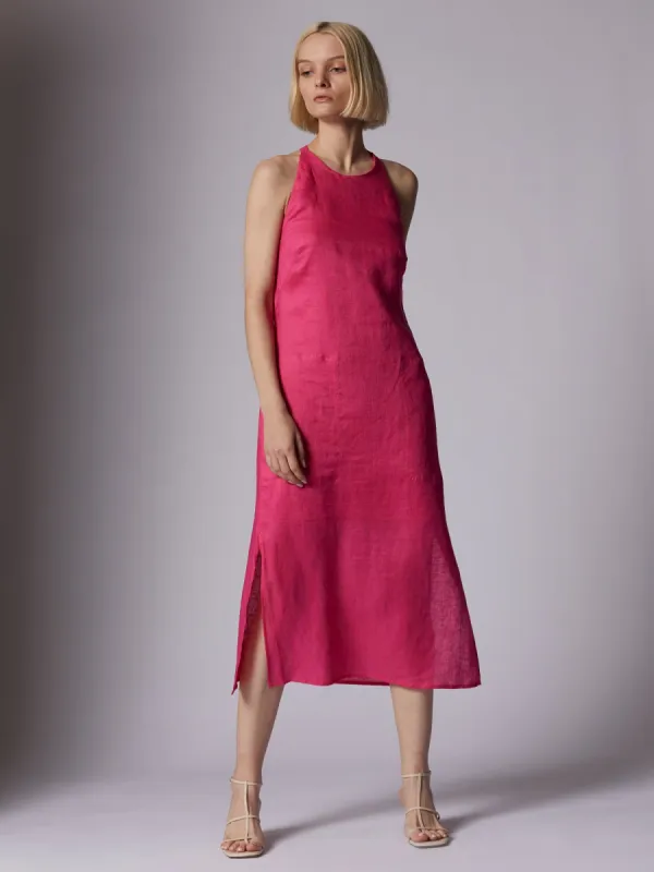 BELLAMY MIDI LINEN DRESS sold by Equipment