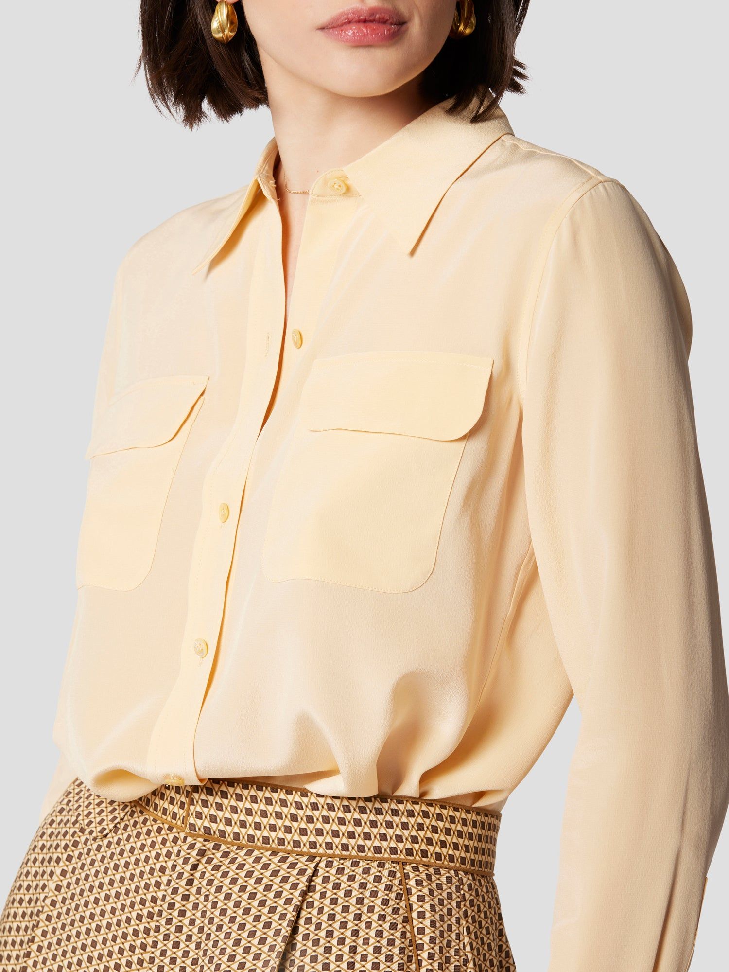 Slim Signature Silk Shirt sold by Equipment product image thumbnail 3