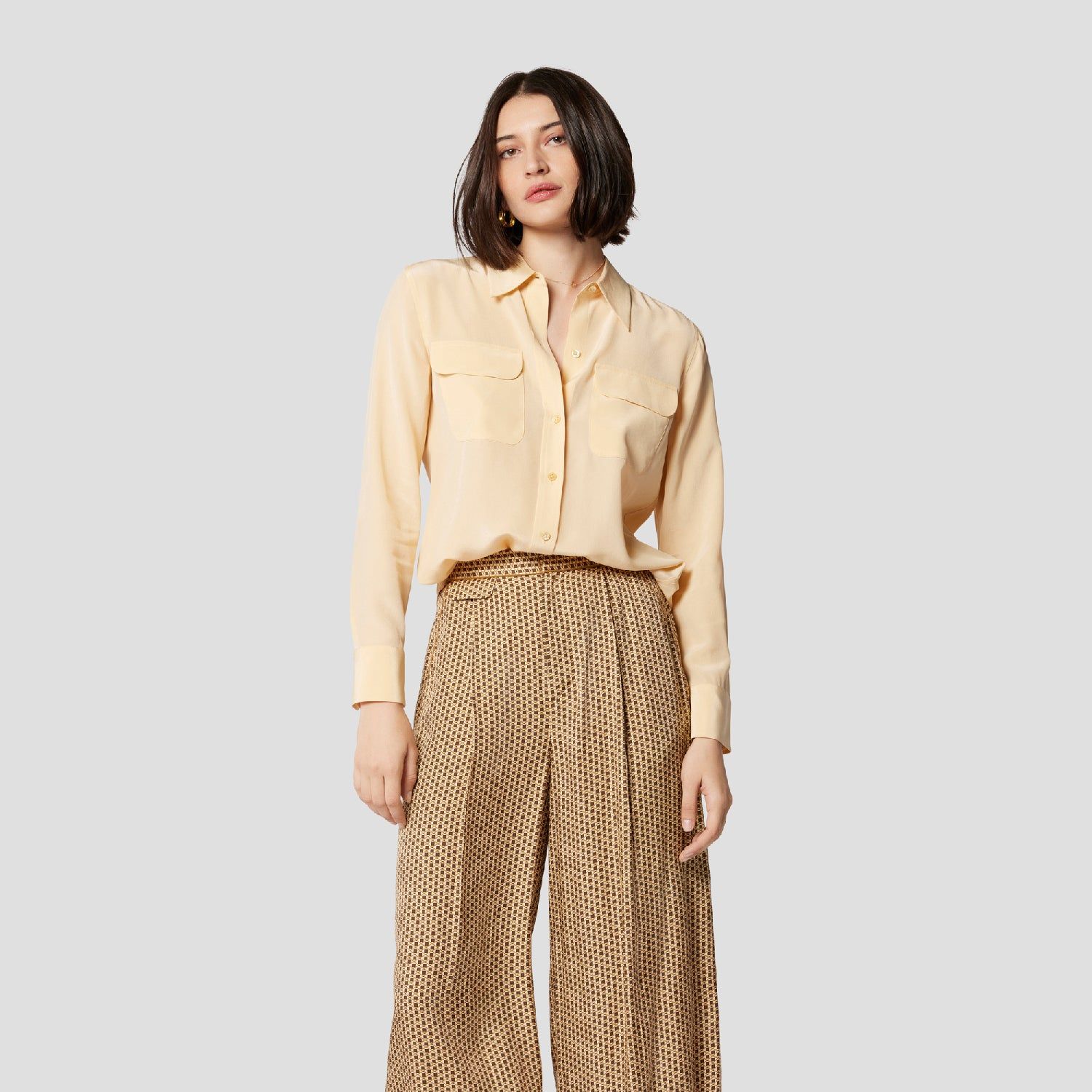 Slim Signature Silk Shirt sold by Equipment product image thumbnail 7