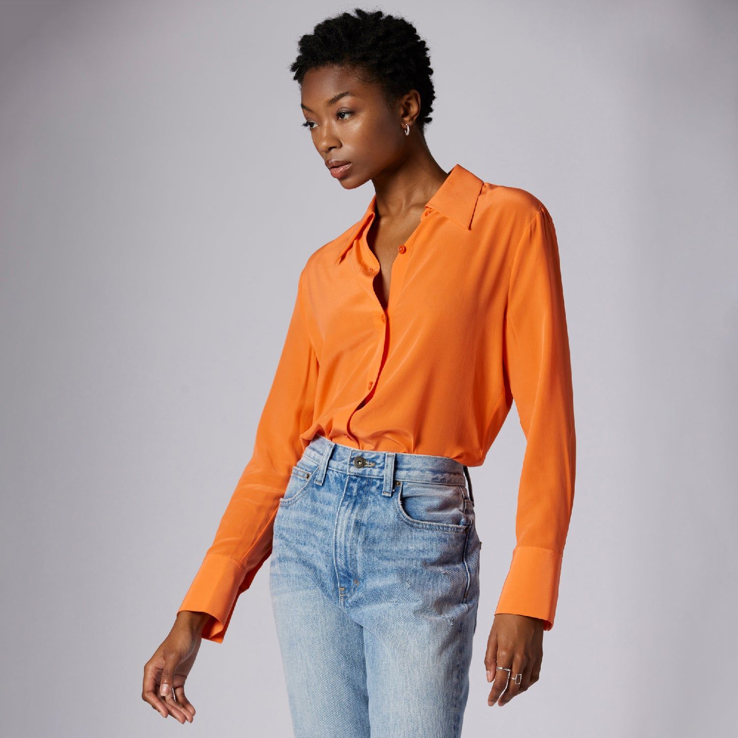 Leona Long Sleeve Silk Shirt sold by Equipment product image thumbnail 5