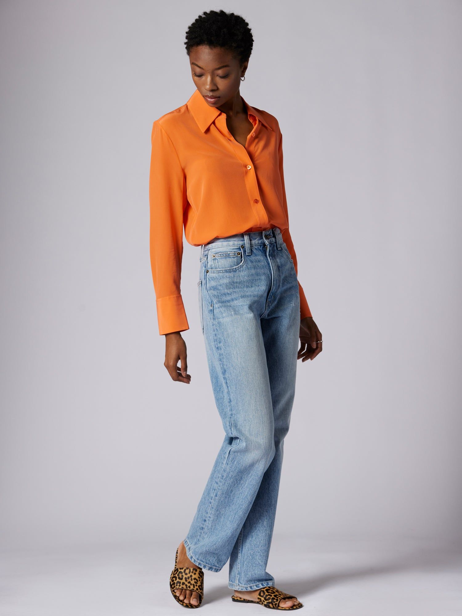 Leona Long Sleeve Silk Shirt sold by Equipment product image thumbnail 3