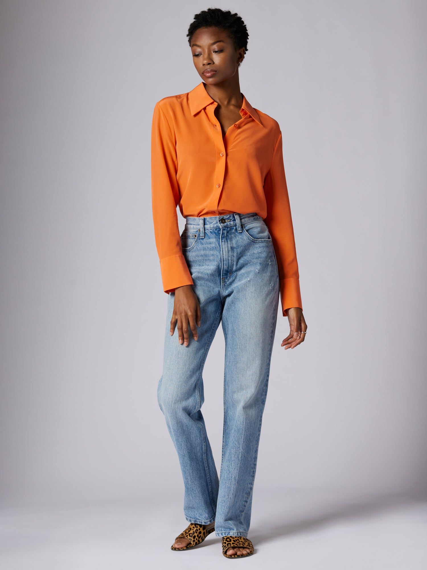 Leona Long Sleeve Silk Shirt sold by Equipment product image thumbnail 2