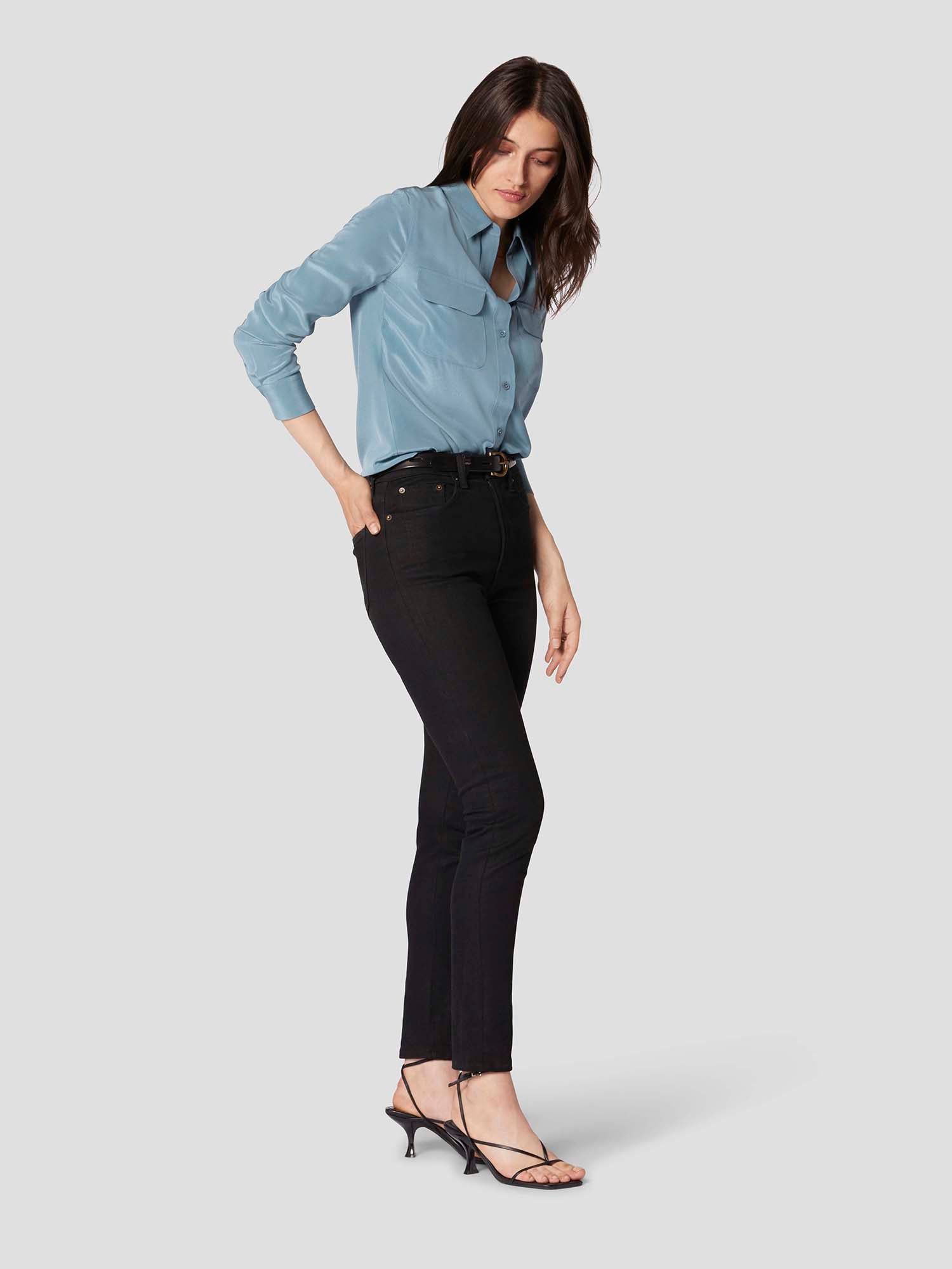 SLIM SIGNATURE SILK SHIRT sold by Equipment product image thumbnail 4