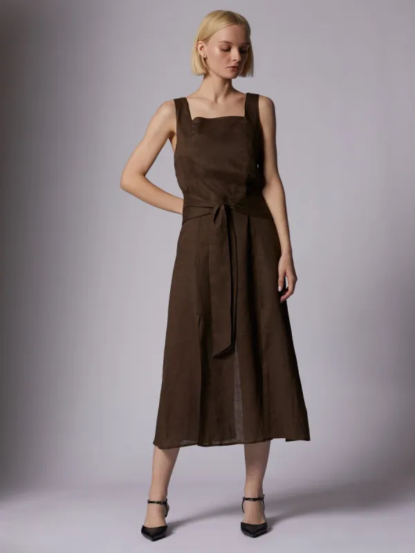 GINETTE MIDI LINEN DRESS sold by Equipment