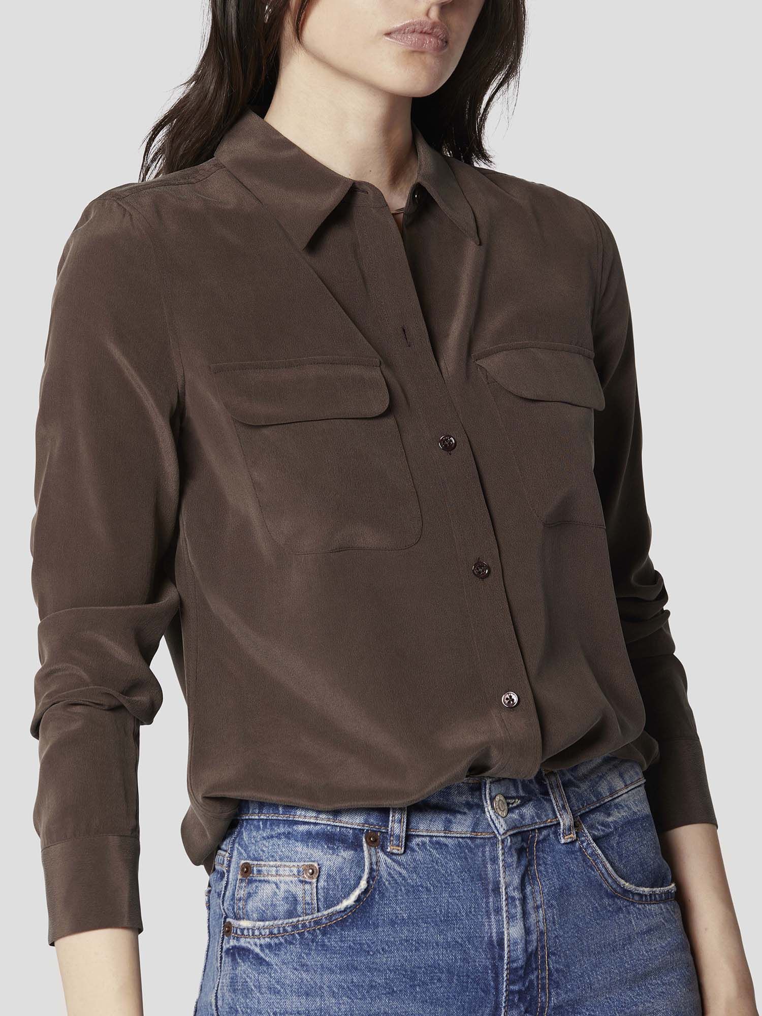 SLIM SIGNATURE SILK SHIRT sold by Equipment product image thumbnail 6