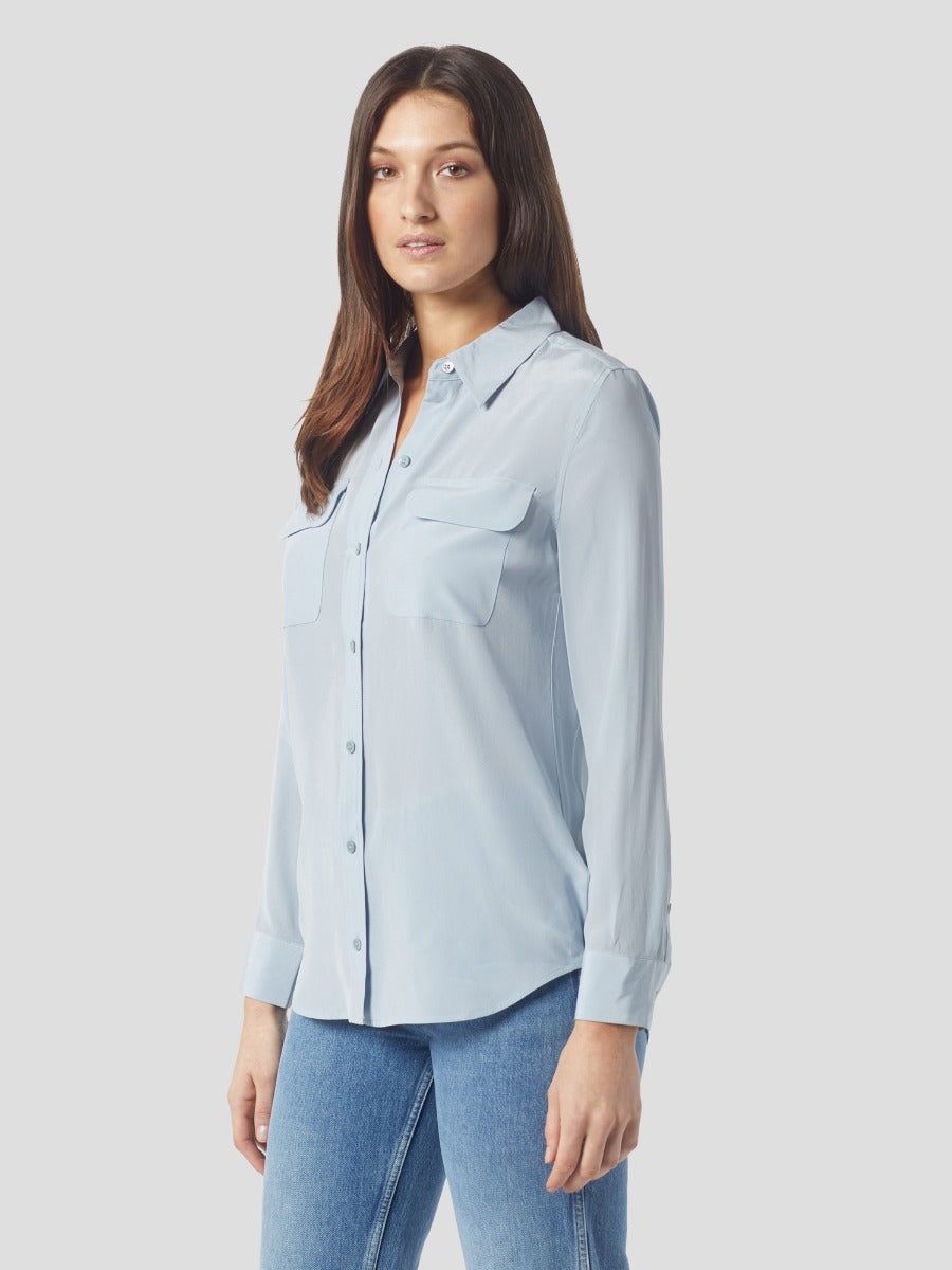 Slim Signature Silk Shirt sold by Equipment product image thumbnail 3