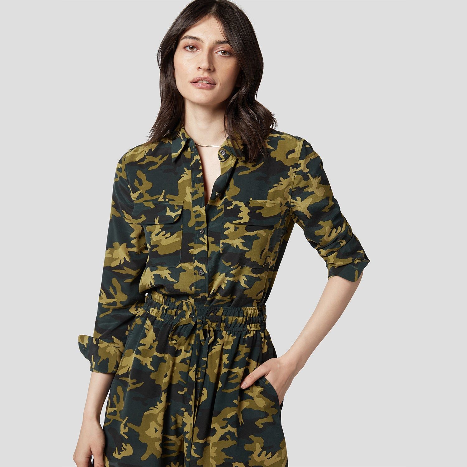 SLIM SIGNATURE SILK SHIRT sold by Equipment product image thumbnail 5