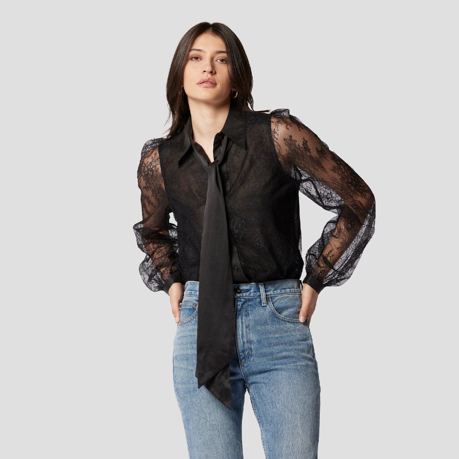 LINNETA TIE-NECK SHIRT sold by Equipment product image thumbnail 8