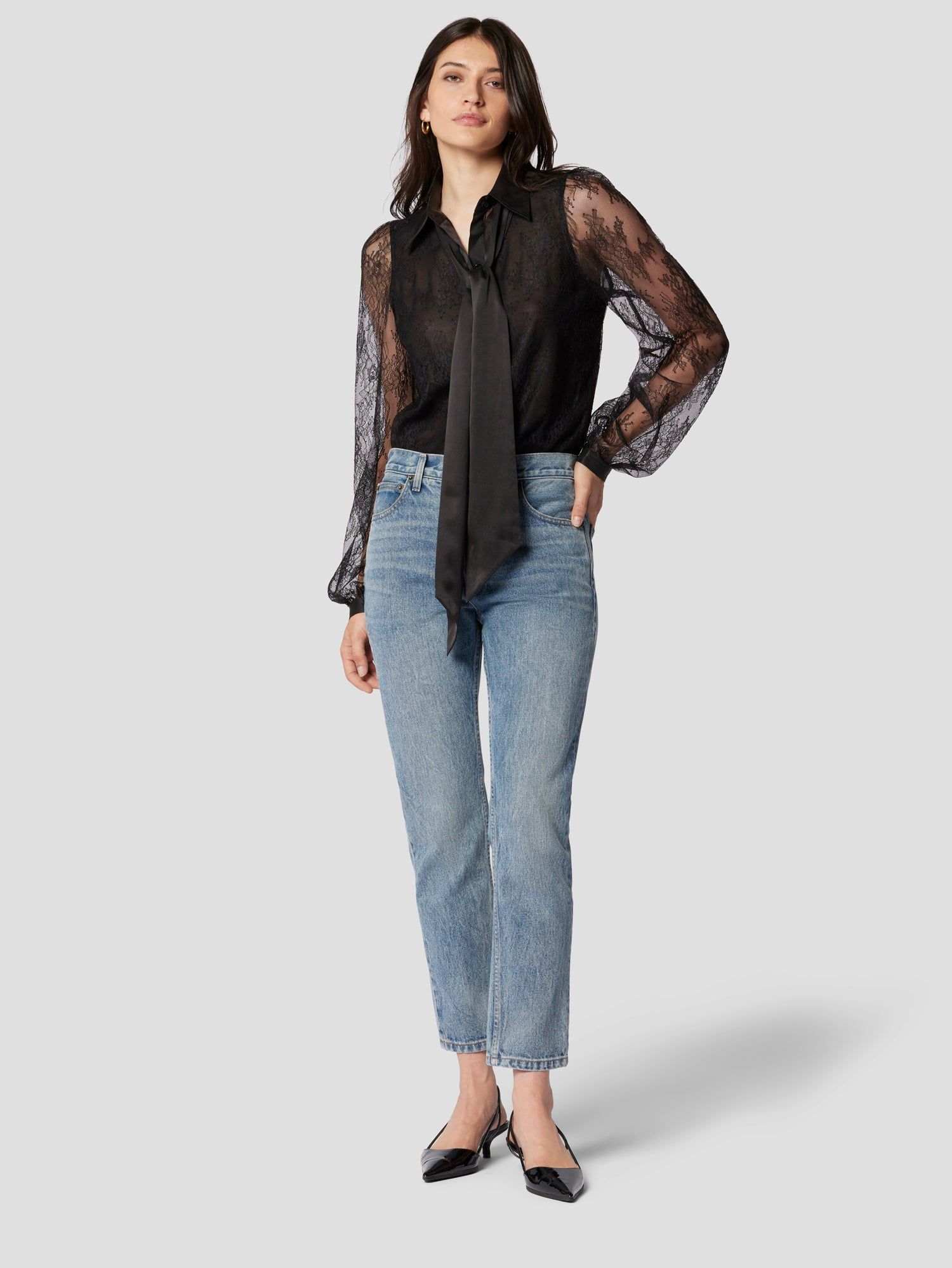 LINNETA TIE-NECK SHIRT sold by Equipment product image thumbnail 4