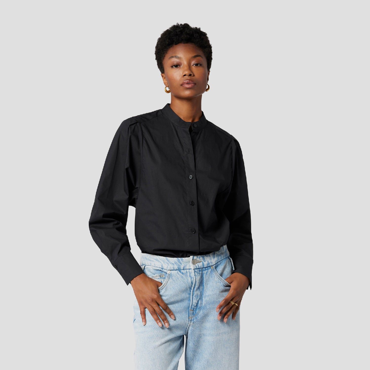 COLLARLESS SHAN COTTON SHIRT sold by Equipment product image thumbnail 7