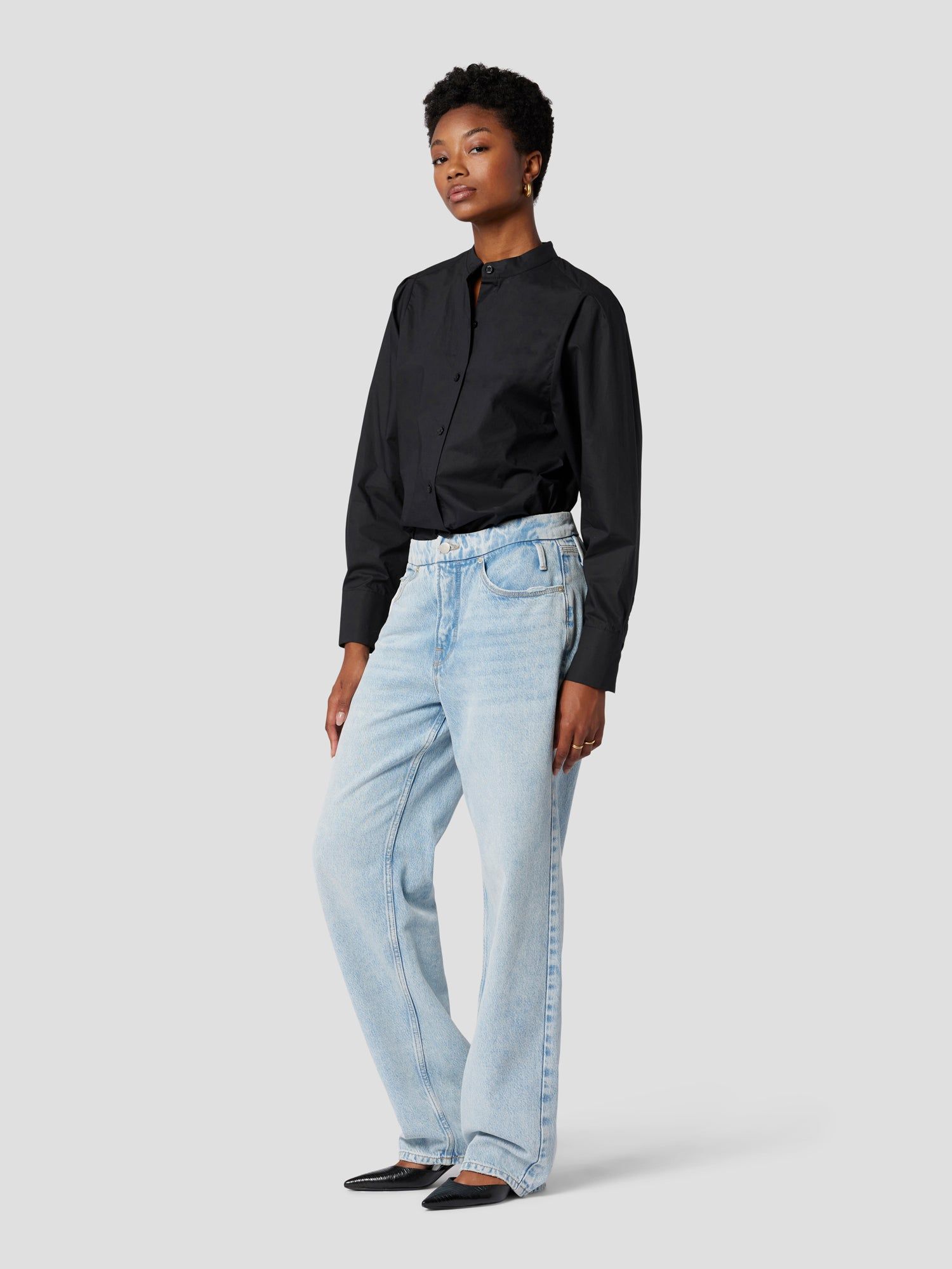 COLLARLESS SHAN COTTON SHIRT sold by Equipment product image thumbnail 4