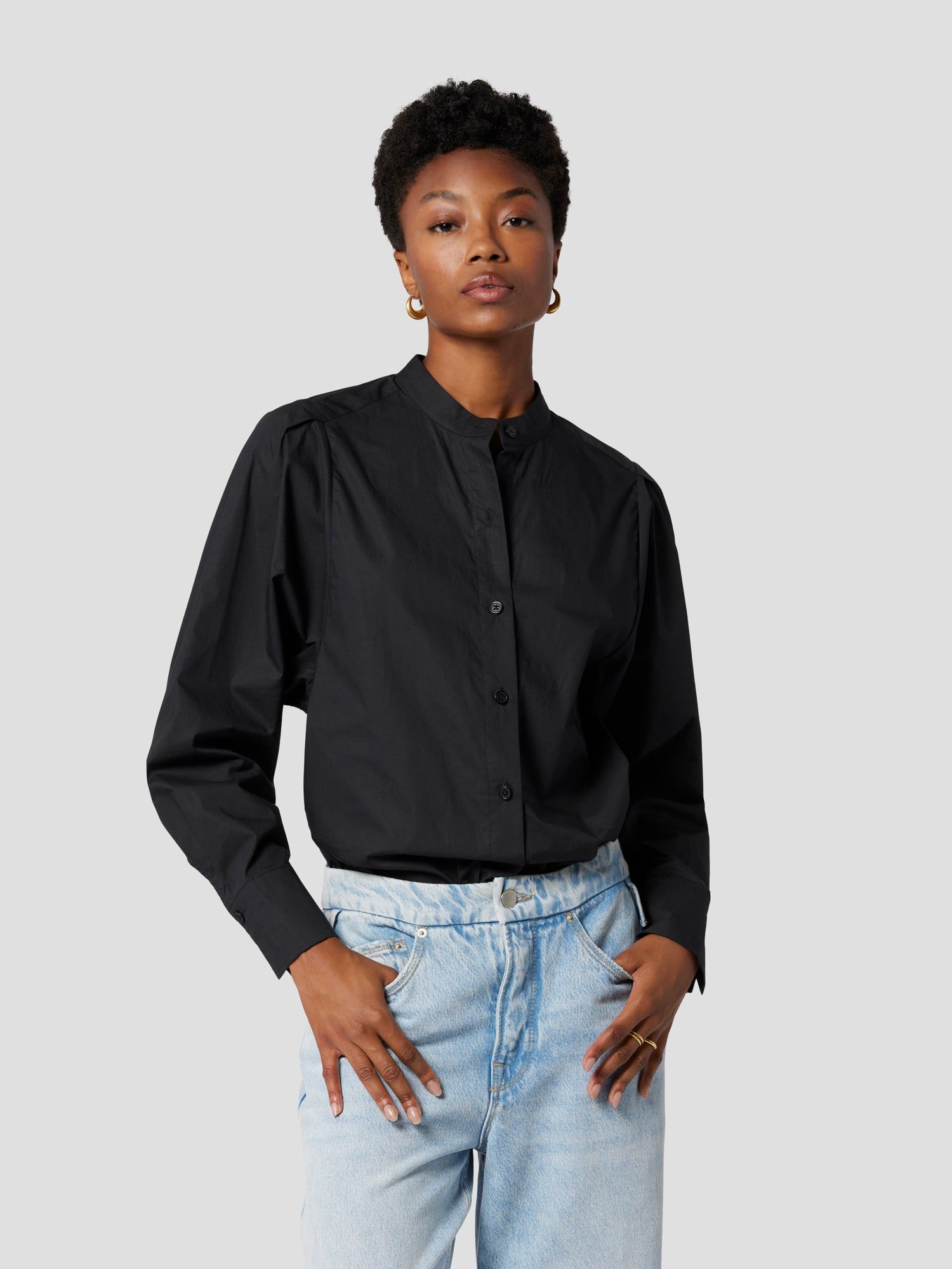 COLLARLESS SHAN COTTON SHIRT sold by Equipment
