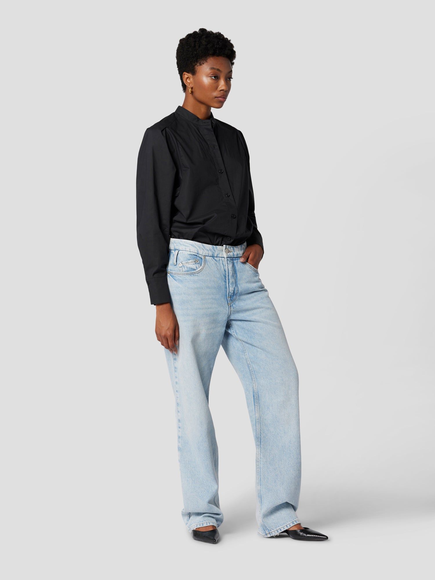 COLLARLESS SHAN COTTON SHIRT sold by Equipment product image thumbnail 5