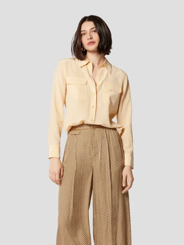 Slim Signature Silk Shirt sold by Equipment