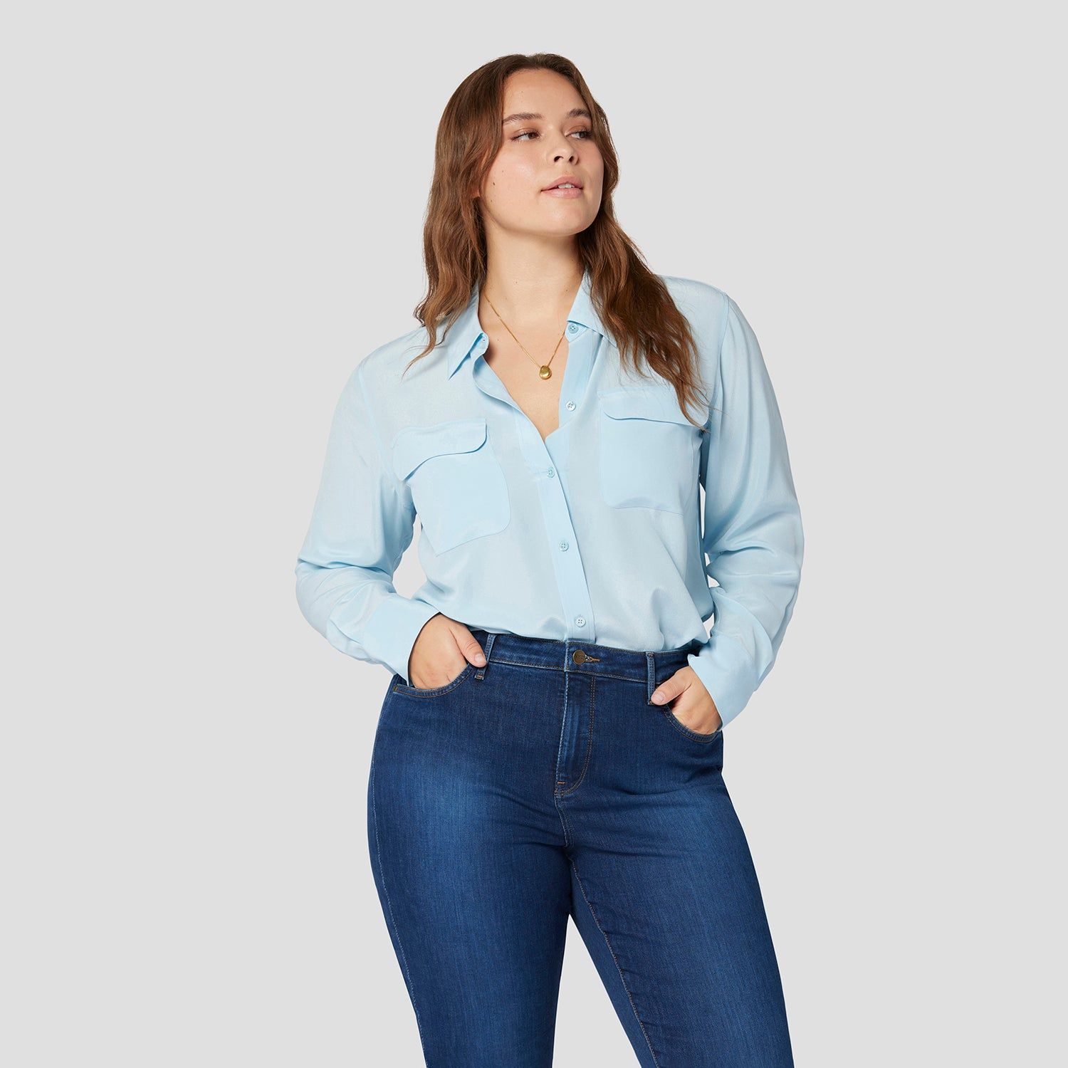 SLIM SIGNATURE SILK SHIRT sold by Equipment product image thumbnail 8