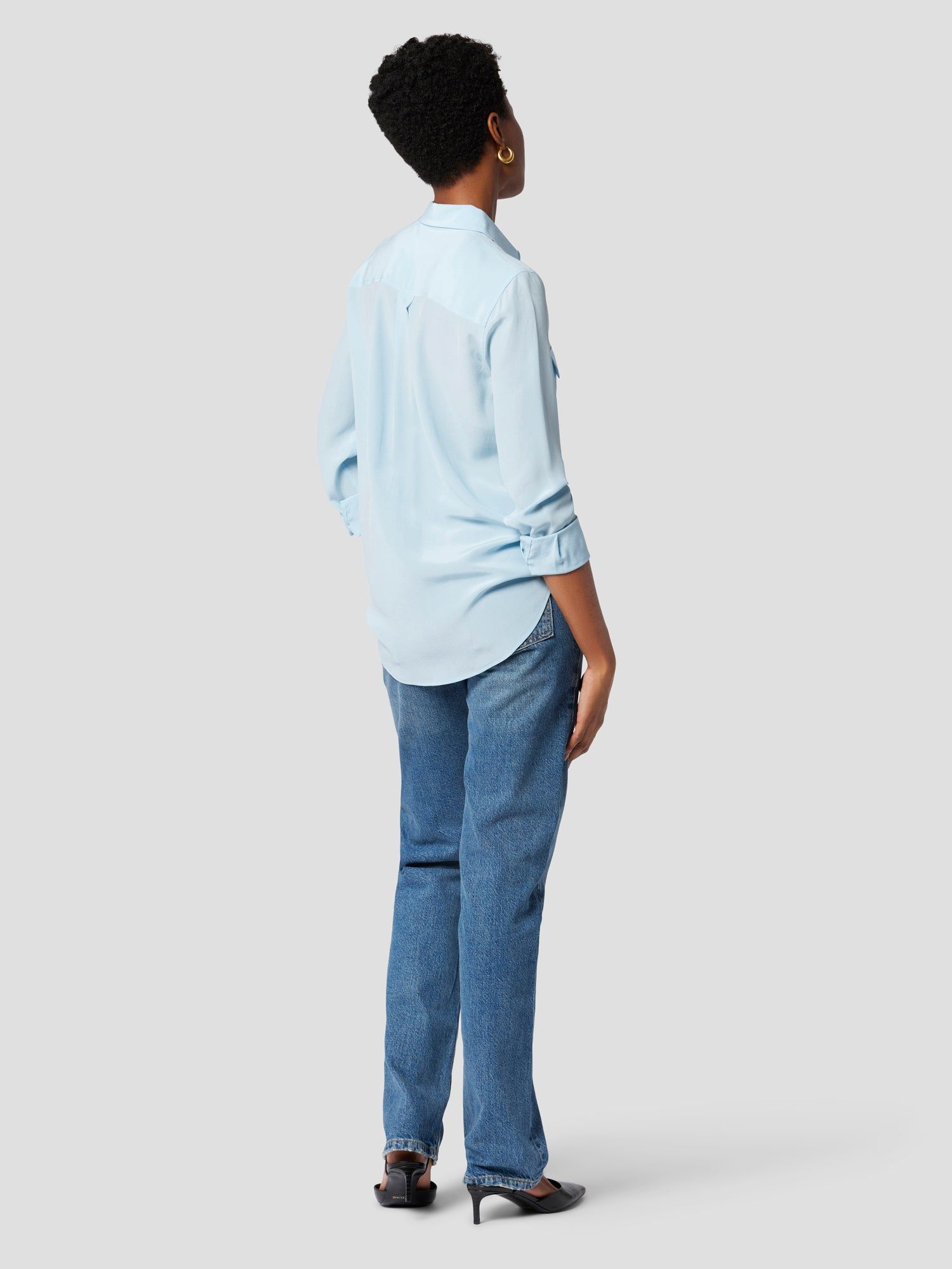 SLIM SIGNATURE SILK SHIRT sold by Equipment product image thumbnail 5