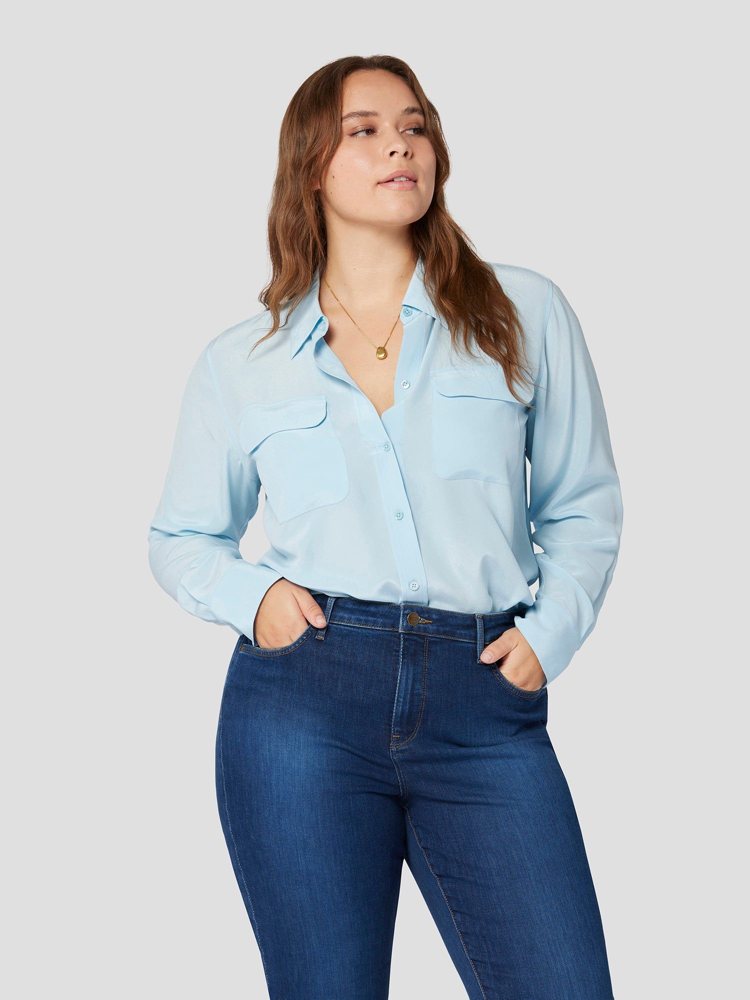 SLIM SIGNATURE SILK SHIRT sold by Equipment product image thumbnail 14