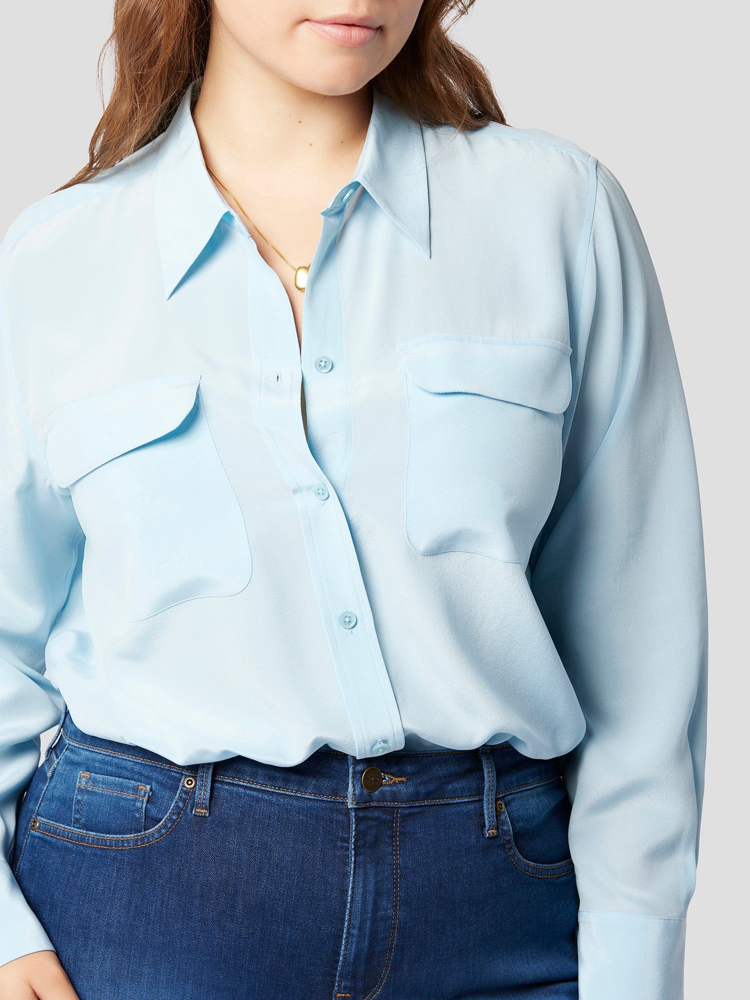 SLIM SIGNATURE SILK SHIRT sold by Equipment product image thumbnail 13