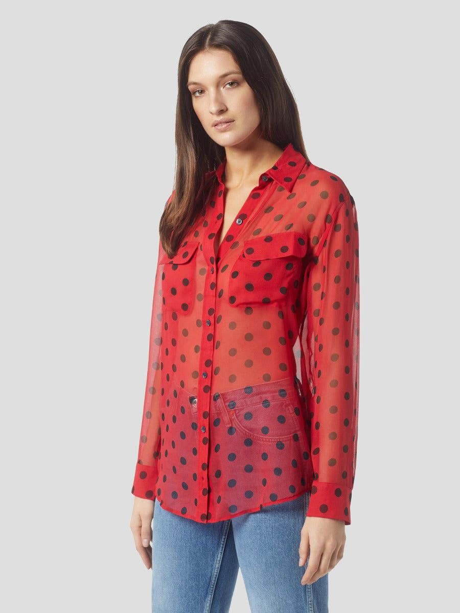 Signature Silk Shirt sold by Equipment product image thumbnail 4