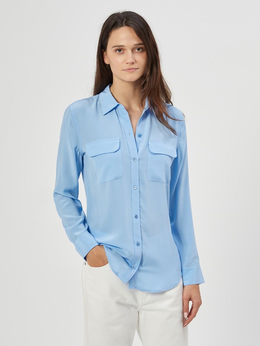 SLIM SIGNATURE SILK SHIRT sold by Equipment product image thumbnail 3
