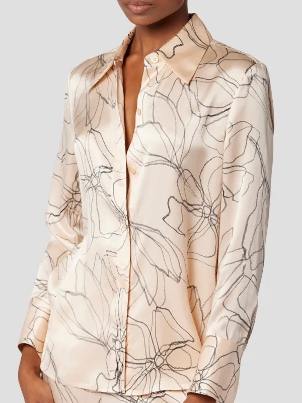 LEONA SILK SATIN SHIRT sold by Equipment