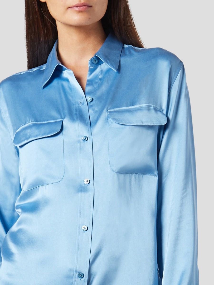 SIGNATURE SILK SATIN SHIRT sold by Equipment product image thumbnail 3