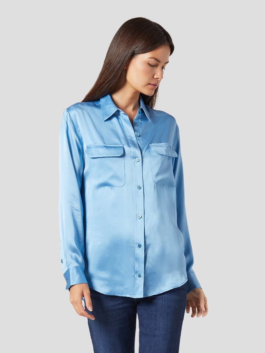 SIGNATURE SILK SATIN SHIRT sold by Equipment product image thumbnail 2