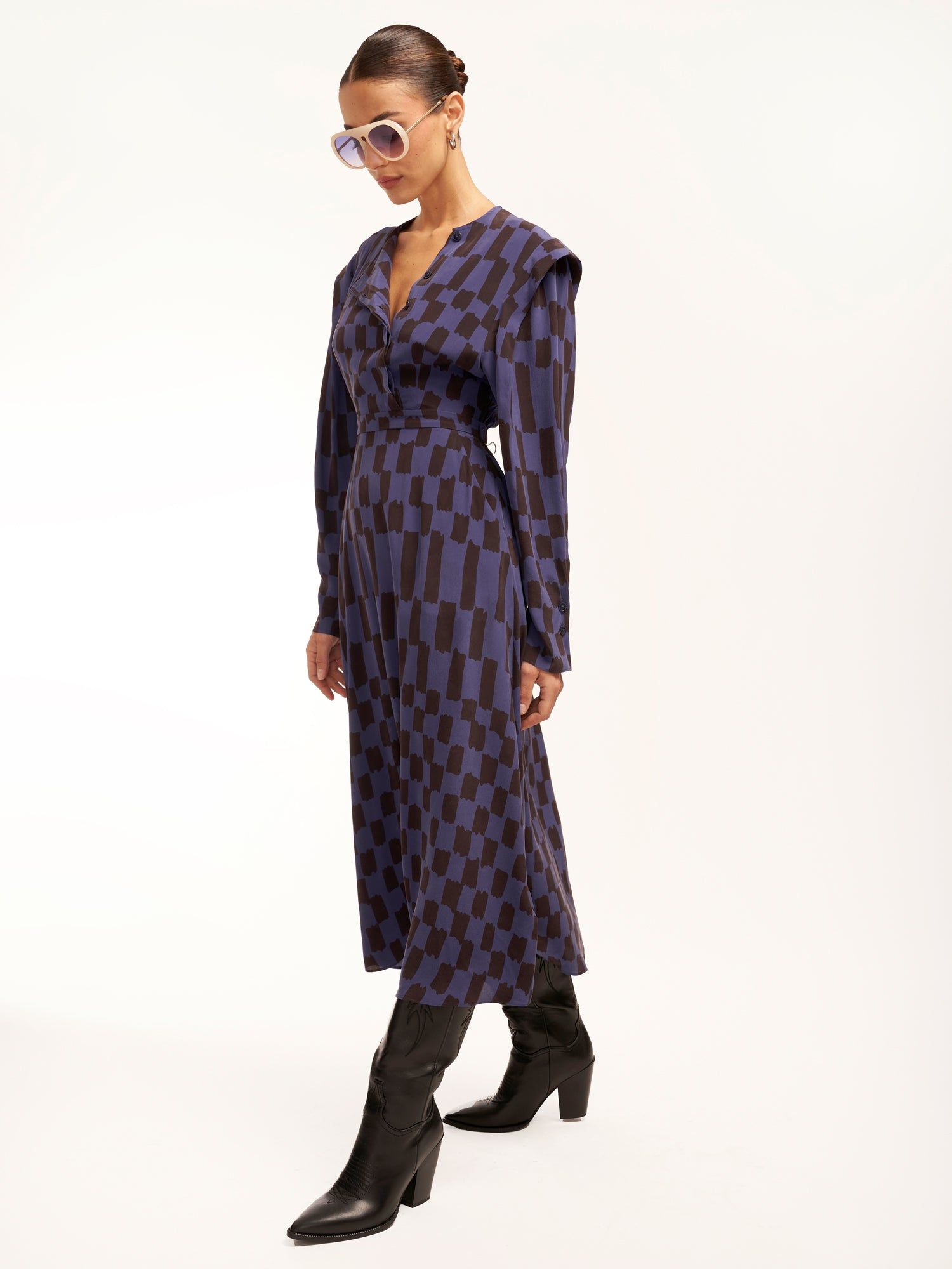 Rianne Midi Silk Dress sold by Equipment product image thumbnail 3