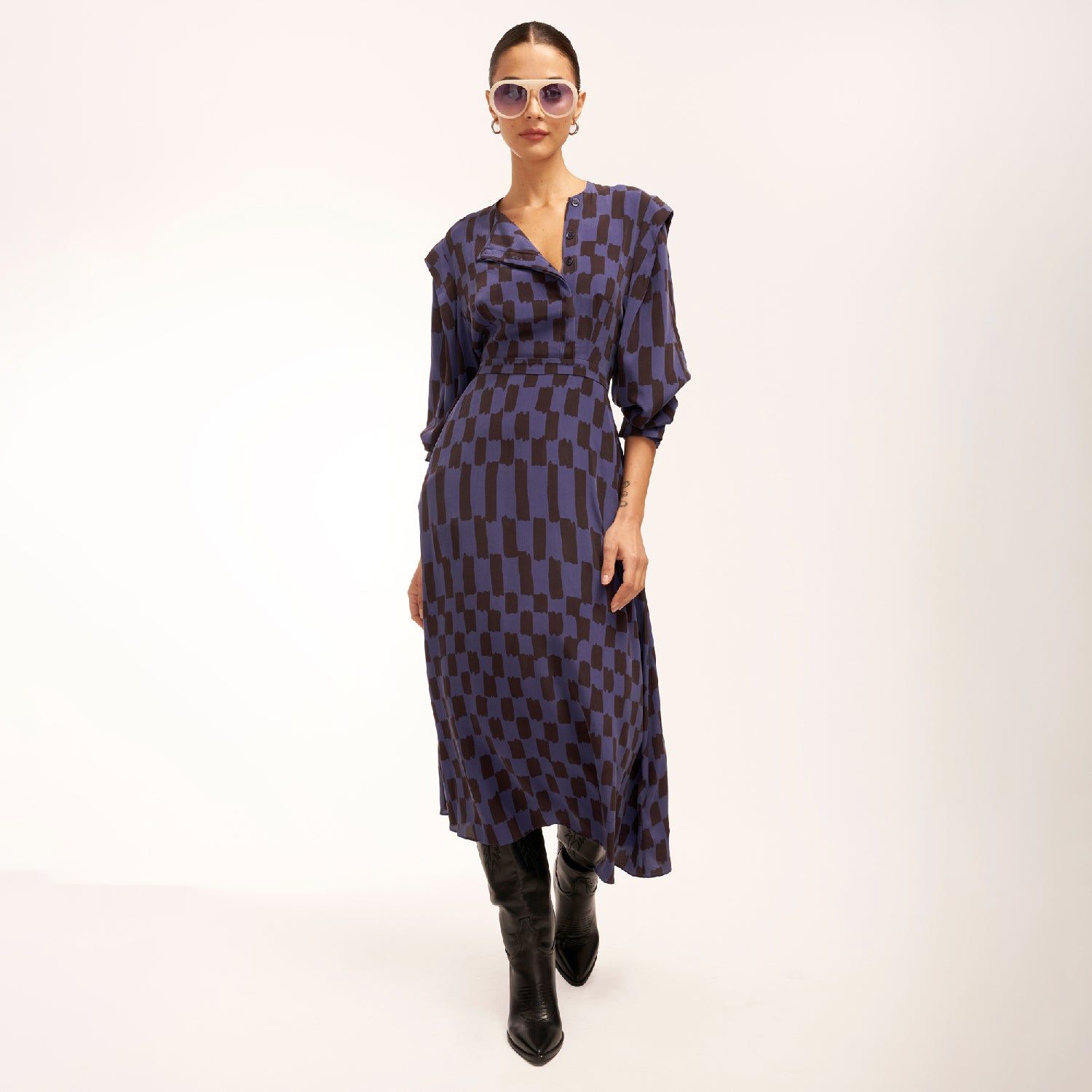 Rianne Midi Silk Dress sold by Equipment product image thumbnail 5