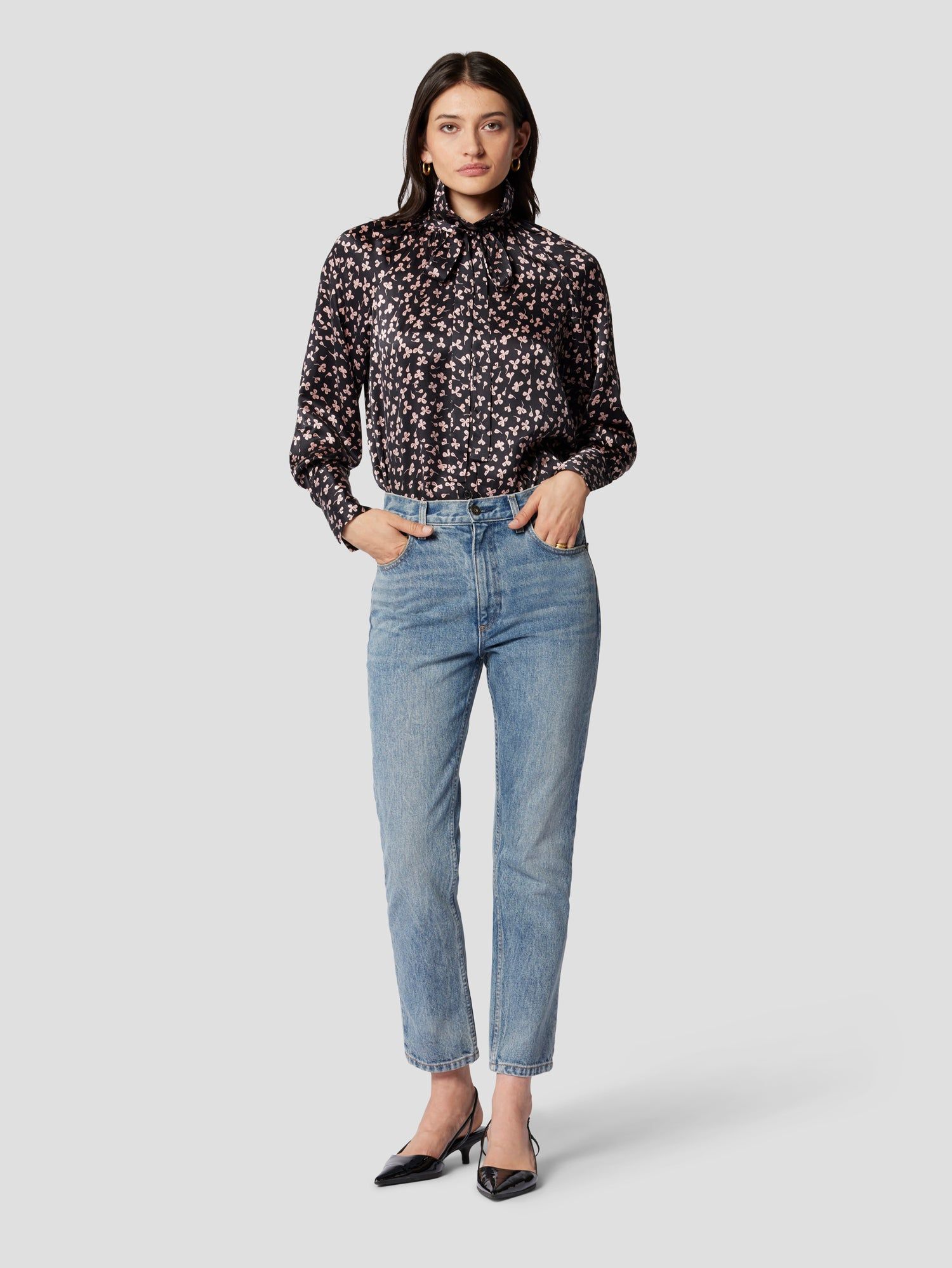NELA SILK SATIN SHIRT sold by Equipment product image thumbnail 2