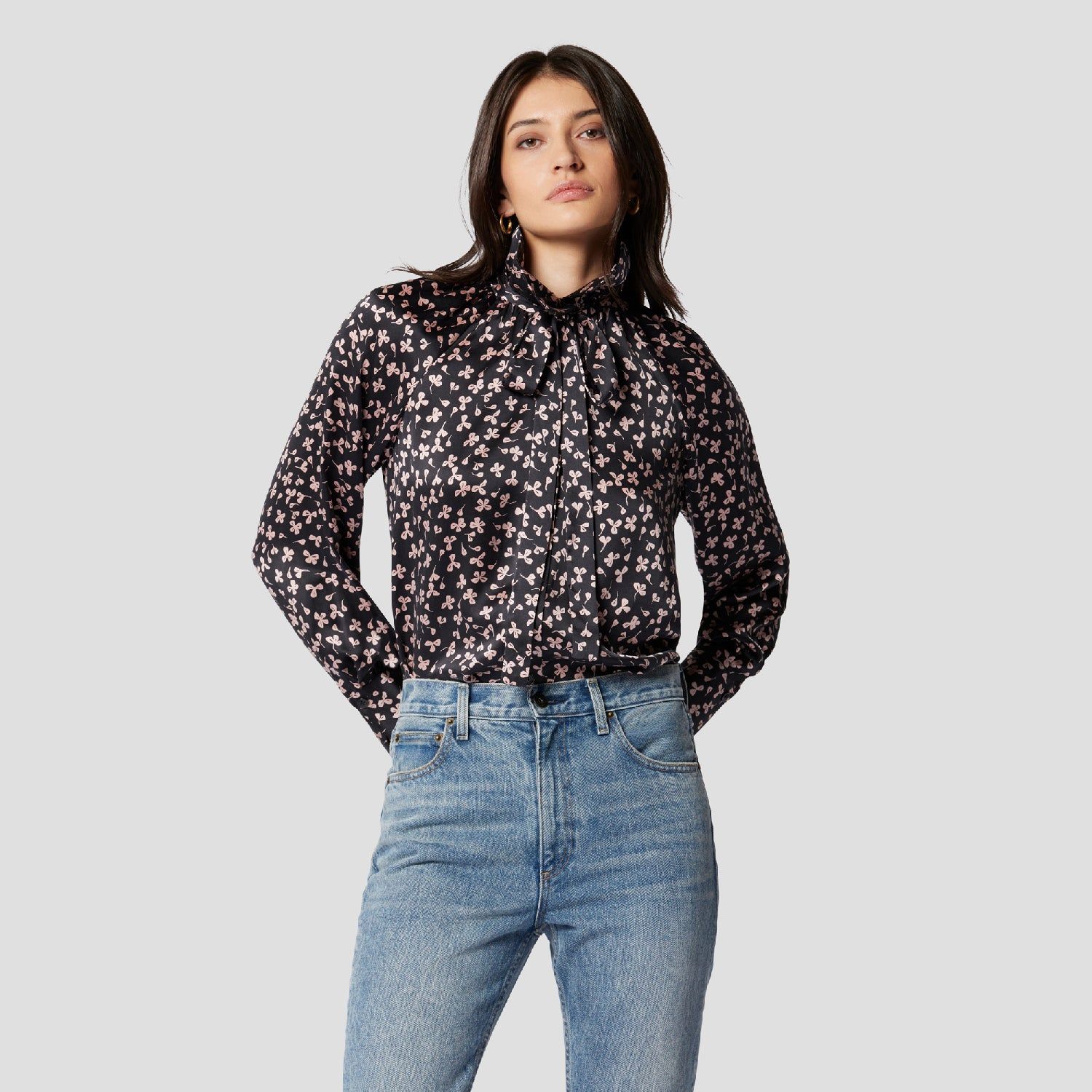NELA SILK SATIN SHIRT sold by Equipment product image thumbnail 7