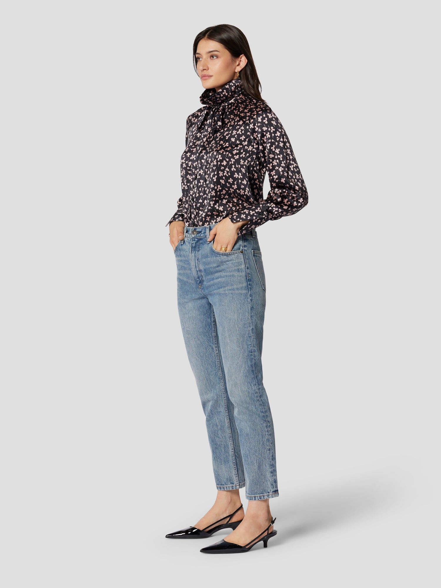 NELA SILK SATIN SHIRT sold by Equipment product image thumbnail 4