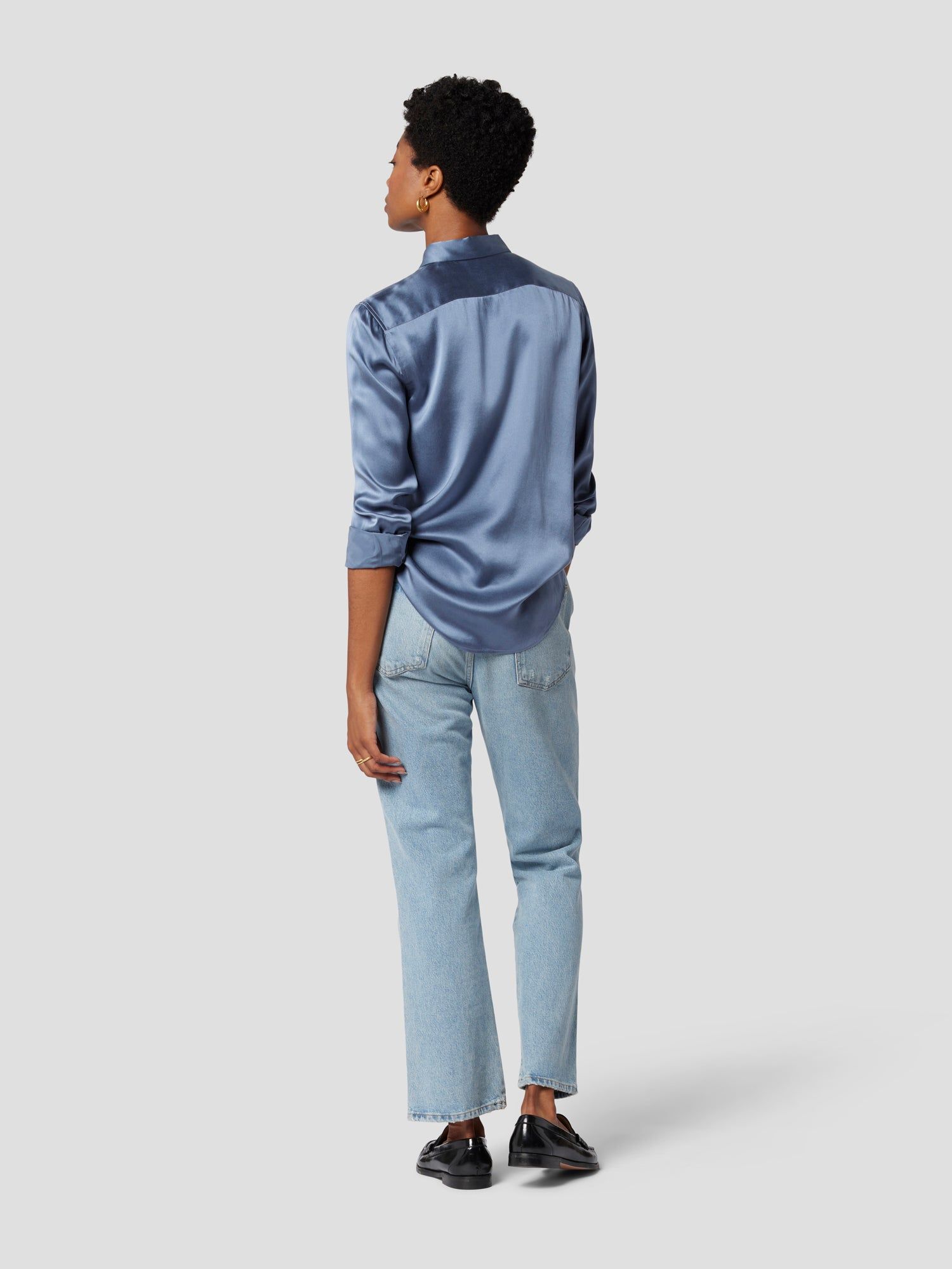 LEEMA SILK SATIN SHIRT WITH POCKET sold by Equipment product image thumbnail 6