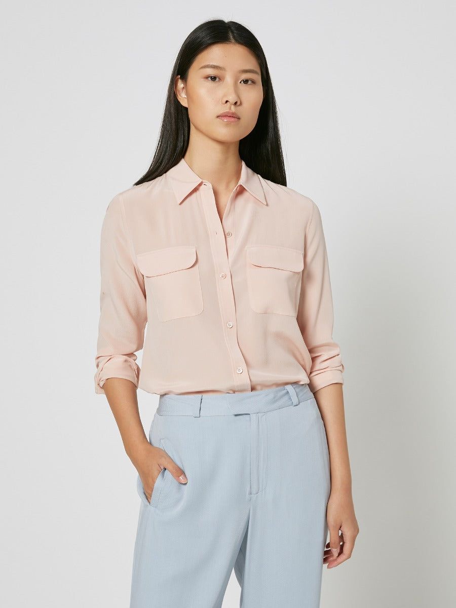 Slim Signature Silk Shirt sold by Equipment