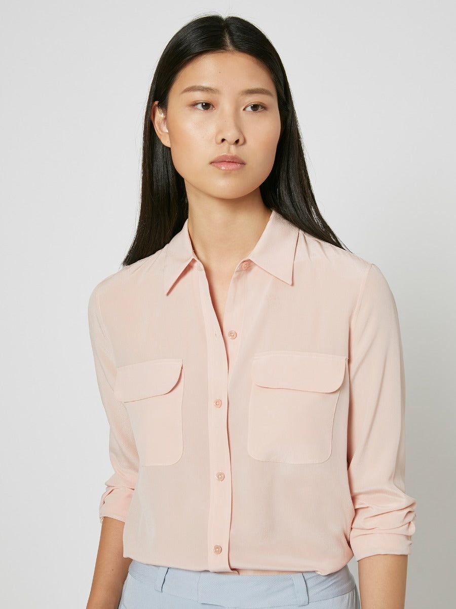Slim Signature Silk Shirt sold by Equipment product image thumbnail 3