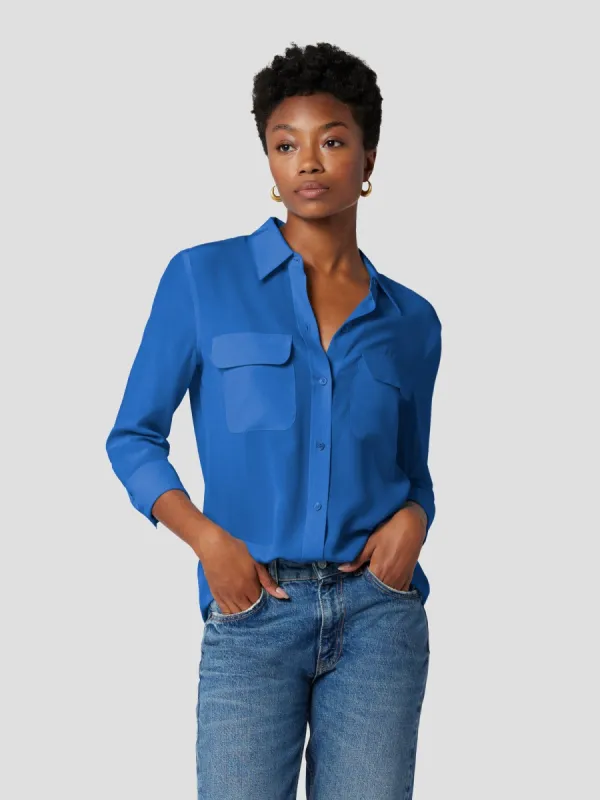 SLIM SIGNATURE SILK SHIRT sold by Equipment