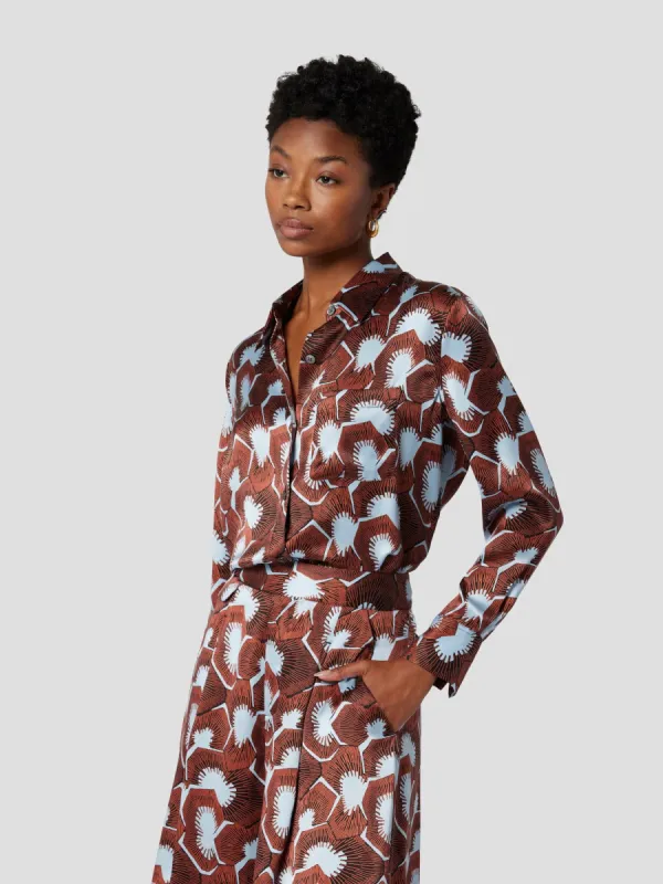BRADNER SILK SATIN SHIRT sold by Equipment