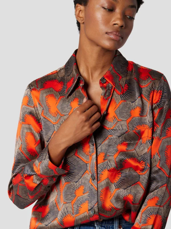BRADNER SILK SATIN SHIRT sold by Equipment