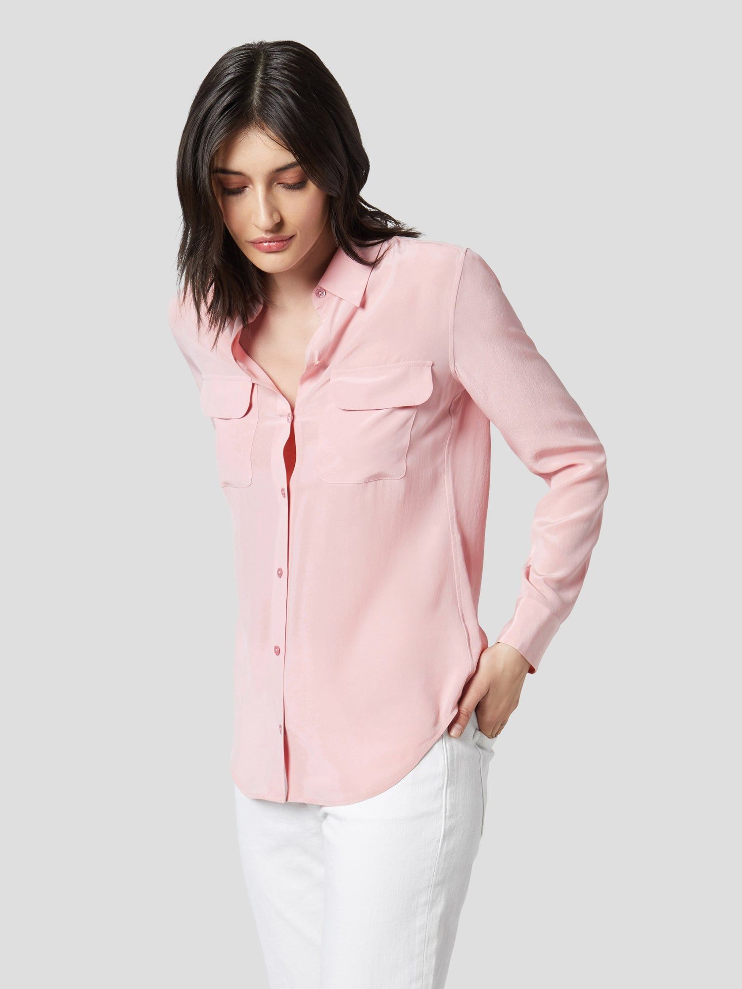SLIM SIGNATURE SILK SHIRT sold by Equipment product image thumbnail 3